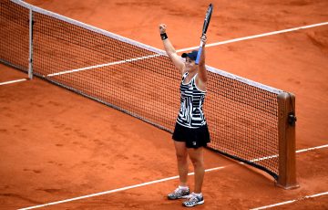 A SPECIAL MOMENT: Ash Barty celebrates winning Roland Garros in 2019. Picture: Getty Images