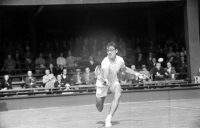 Don Candy competes at Wimbledon in 1958; Hulton Archive / Getty Images