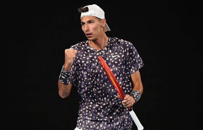ON THE RISE: Alexei Popyrin in action at Australian Open 2020. Picture: Getty Images
