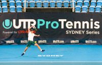 BACK ON COURT: World No.116 Christopher O'Connell in action during the UTR Pro Tennis Series in Sydney.