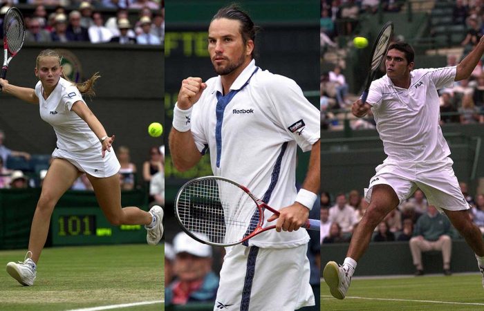 AUSSIE STARS: Jelena Dokic, Pat Rafter and Mark Philippoussis all made memorable Wimbledon runs in 2000. Pictures: Getty Images
