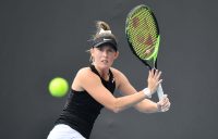 DETERMINED: Storm Sanders competing during the AO Wildcard Play-off in December 2019. Picture: Tennis Australia
