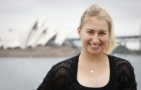 HAPPY: Daria Gavrilova on Sydney Harbour in early 2019. Picture: Getty Images