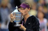 CHAMPION: Sam Stosur with her US Open trophy in 2011. Picture: Getty Images