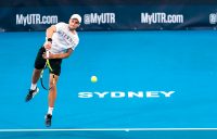 Aleksandar Vukic in action at the UTR Pro Tennis Series in Sydney. Picture: Tennis Australia