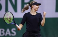 WINNER: Daria Gavrilova celebrates after upsetting Dayana Yastremska in Paris. Picture: Getty Images