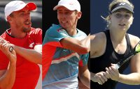 AUSSIE HOPES: John Millman, Alex de Minaur and Daria Gavrilova. Pictures: Getty Images