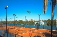Clay courts at Melbourne Park.