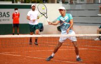 MATES: Alex de Minaur and Matt Reid during their first-round win at Roland Garros. Picture: Getty Images