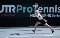 ON THE RUN: Daria Gavrilova competing at the UTR Pro Tennis Series in Melbourne. Picture: Tennis Australia