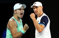 LEADING THE WAY: Ash Barty and John Millman. Pictures: Getty Images