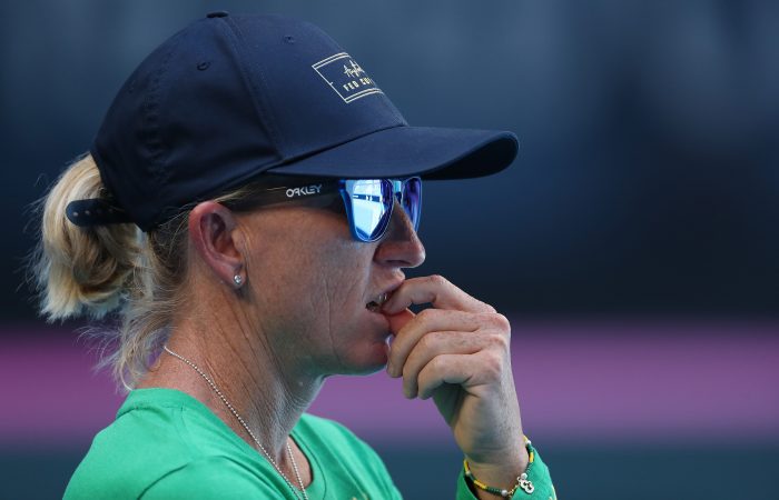 LEADER: Nicole Pratt at the Fed Cup final in Perth last year. Picture: Getty Images