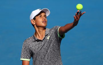 YOUNG TALENT: Zachary Viiala in action at the 2019 December Showdown at Melbourne Park. Picture: Getty Images