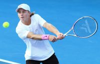 DETERMINED: Dane Sweeny during Australian Open 2021 qualifying in Doha. Picture: SAMER ALREJJAL, TENNIS AUSTRALIA