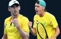 John Millman and Alex de Minaur will lead Team Australia at the 2021 ATP Cup. Pictures: Getty Images