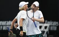Max Purcell and Luke Saville during their stunning Australian Open 2020 run. Picture: Getty Images