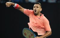 Nick Kyrgios competing at Melbourne Park last summer. Picture: Getty Images