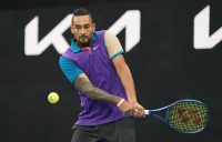STRONG START: Nick Kyrgios during his first-round win at Australian Open 2021. Picture: Tennis Australia