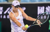 Ash Barty plays a sliced backhand during her third-round win at Australian Open 2021. Picture: Tennis Australia