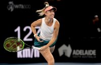 Storm Sanders serves during her Adelaide International quarterfinal. Picture: Tennis Australia