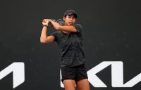 Astra Sharma hitting at Melbourne Park. Picture: Tennis Australia