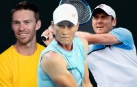 Grand Slam champions John Peers, Sam Stosur and Matthew Ebden are in action on day seven of Australian Open 2021. Pictures: Tennis Australia
