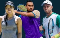 Lizette Cabrera, Nick Kyrgios and James Duckworth are ready for Australian Open 2021. Pictures: Tennis Australia