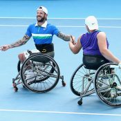 Heath Davidson and Dylan Alcott at Australian Open 2021