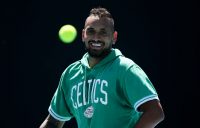 Nick Kyrgios practises at Melbourne Park; Getty Images