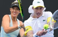 Storm Sanders and Marc Polmans are into the Australian Open 2021 mixed doubles quarterfinals. Pictures: Tennis Australia