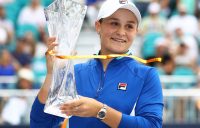 Ash Barty with her Miami Open title in 2019. Picture: Getty Images