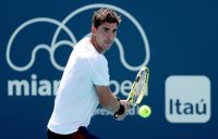 Thanasi Kokkinakis during his first-round win in Miami. Picture: Getty Images