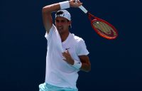 Alexei Popyrin in action at the Miami Open. Picture: Getty Images