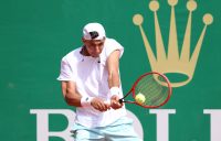 Alexei Popyrin fires a backhand in Monte-Carlo. Picture: Getty Images