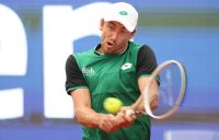 John Millman in action in his Munich quarterfinal. Picture: Getty Images