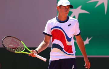 Alex de Minaur competing at Roland Garros 2021