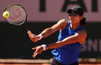 Astra Sharma during her first-round win at Roland Garros. Picture: Getty Images