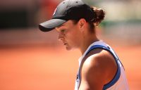 A disappointed Ash Barty at Roland Garros. Picture: Getty Images
