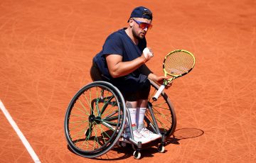 Dylan Alcott at Roland Garros. Picture: Getty Images