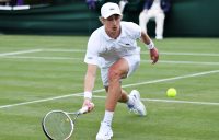 FINE TOUCH: Marc Polmans during his first-round win at Wimbledon 2021. Picture: Getty Images