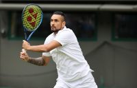 Nick Kyrgios in action at Wimbledon. Picture: Getty Images