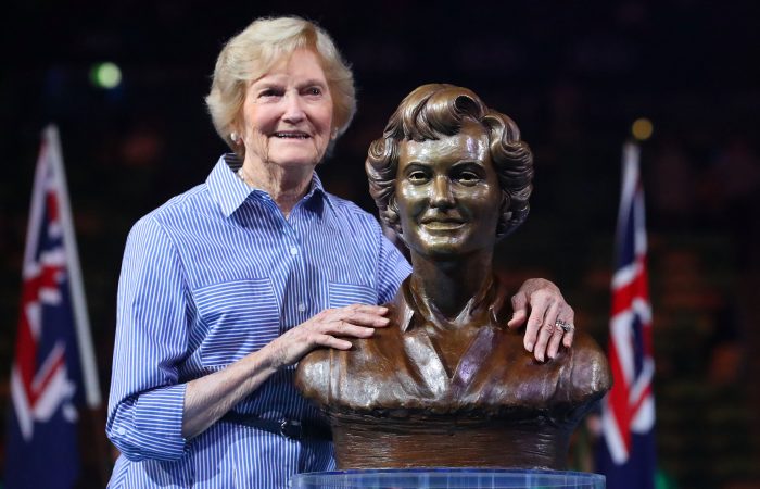 Beryl Collier (nee Penrose) at her Australian Tennis Hall of Fame induction at Australian Open 2017. Picture: Getty Images