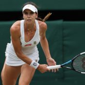 Ajla Tomljanovic in the quarterfinals of 2021 Wimbledon; Getty Images