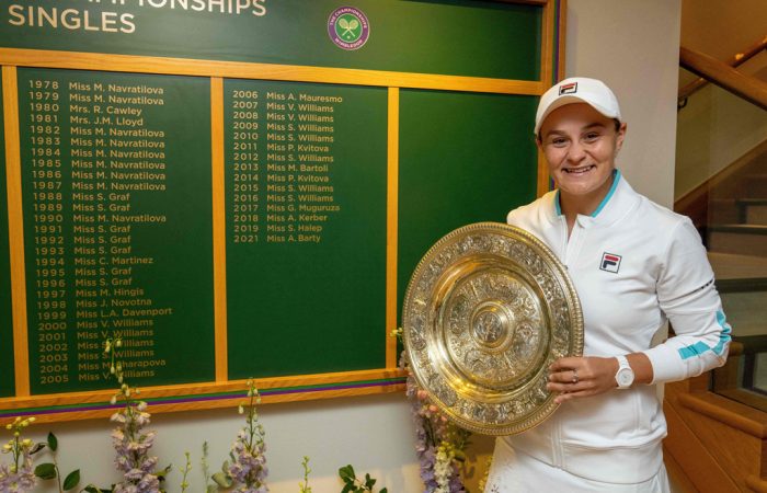 World No.1 Ash Barty joins esteemed company as a Wimbledon champion; Getty Images 