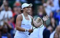 World No.1 Ash Barty acknowledges supporters at Wimbledon; Getty Images