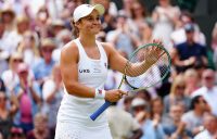 Ash Barty celebrates her progress to the 2021 Wimbledon final; Getty Images