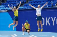 Australian Olympians Storm Sanders, Ash Barty and Sam Stosur in Tokyo.