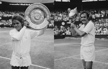 Evonne Goolagong and John Newcombe were crowned Wimlbedon singles champions in 1971; Getty Images 
