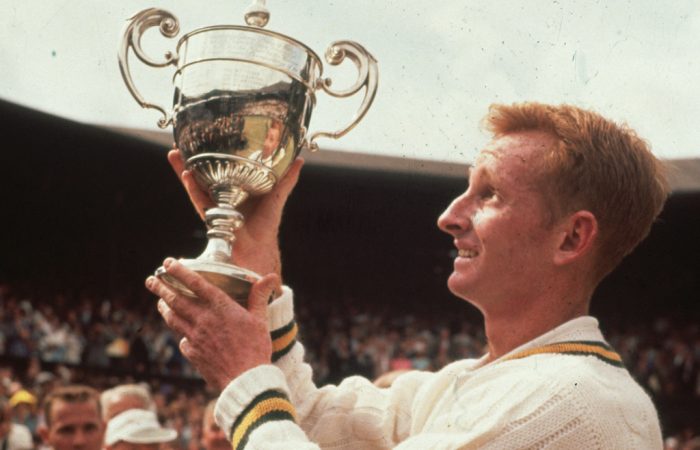Rod Laver claimed a first Wimbledon singles title in 1961; Getty Images