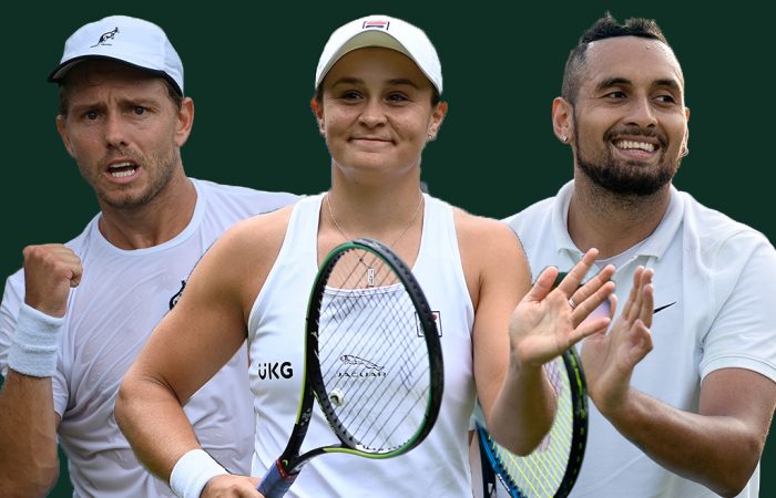 James Duckworth, Ash Barty and Nick Kyrgios lead the Australian charge on day six at Wimbledon. James Duckworth, Ash Barty and Nick Kyrgios lead the Australian charge on day six at Wimbledon.